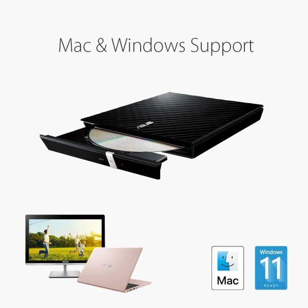 ASUS SDRW-08D2S-U LITE External Slim 8X DVD-RW Mac Compatible Optical Drive (SDRW - Image 9