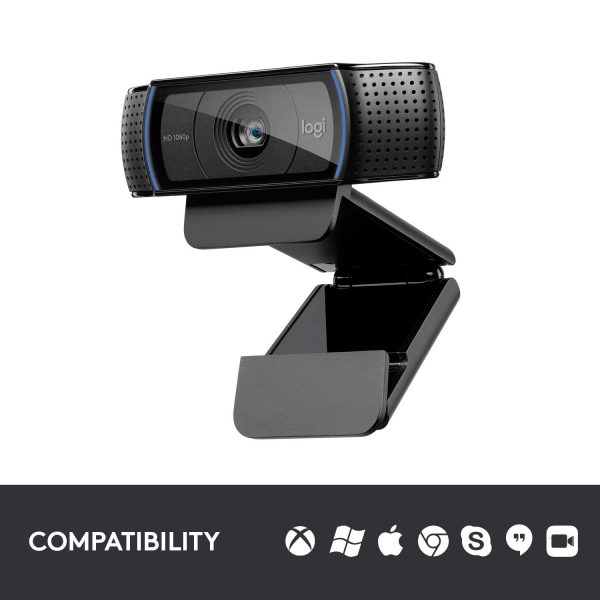 Logitech C920 HD Pro Webcam - 1080p, Optical, Full HD Streaming Camera for Widescreen Video Calling and Recording, Dual Microphones, Autofocus, Compatible with PC - Desktop Computer or Laptop - Black - Image 7