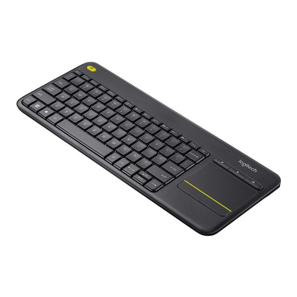 Logitech K400 Plus Wireless Touch TV Keyboard with Easy Media Control and Built-in Touchpad, HTPC Keyboard for PC-Connected TV, Windows, Android, Chrome OS, Laptop, Tablet - Black - Image 8