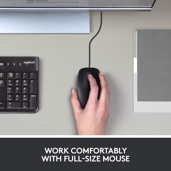 Logitech M100r Wired USB Mouse (Black) - Image 6