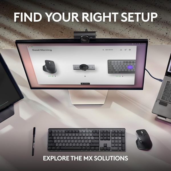 Logitech MX Brio Ultra HD 4K Collaboration and Streaming Webcam, 1080p at 60 FPS, Dual Noise Reducing Mics, Show Mode, USB-C, Webcam Cover, Works with Microsoft Teams, Zoom, Google Meet - Graphite - Image 4