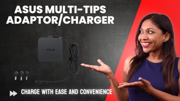 ASUS U65W-01 Mini Mulit-Tips Adaptor/Charger Pin with Plug Dimension 4.0mm*1/4.5mm*1/5.5mm*1 - Black - Image 4